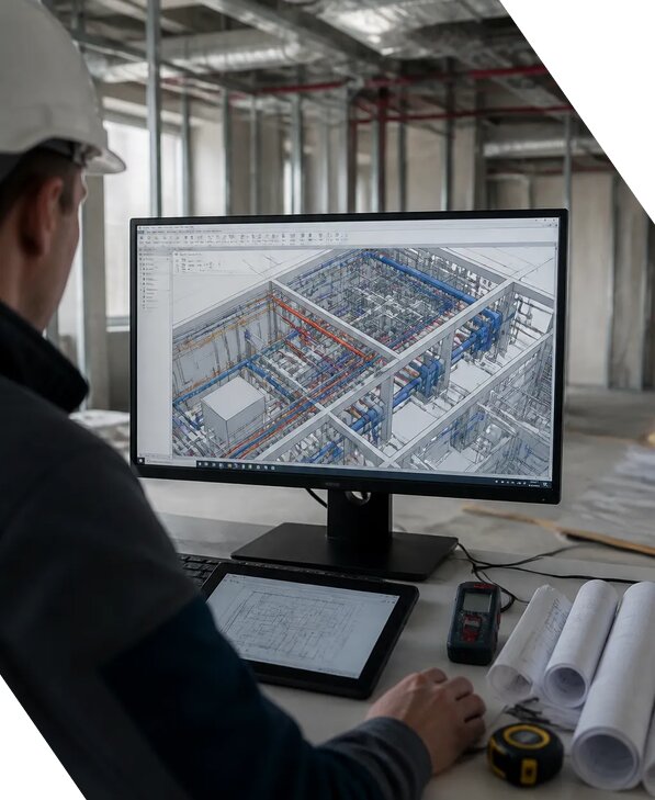 Создание BIM модели инженерных сетей для объектов в Северске